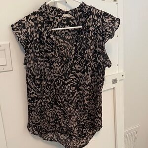 Elegant Black and Gray Women's Blouse